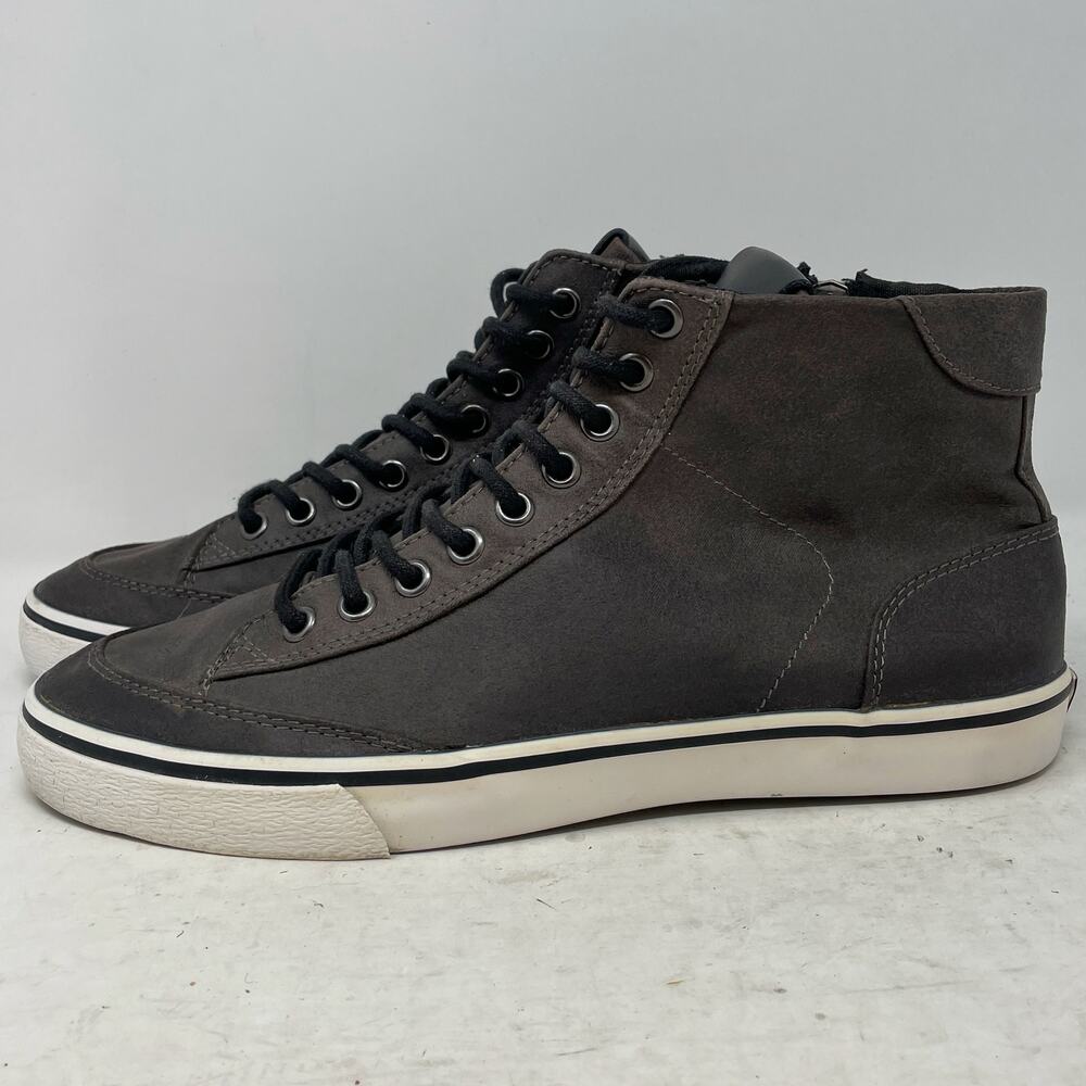 Guess Charcoal Grey High Top Sneakers Mens Size 8 Zip